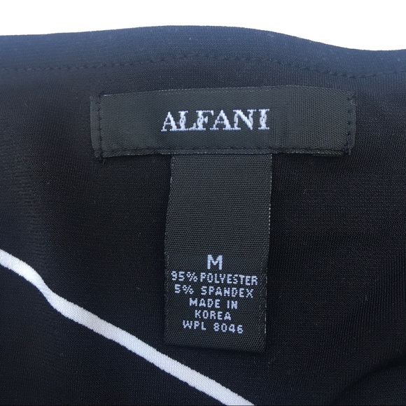 Alfani Black & White Geometric Tunic Top - Picture 8 of 8